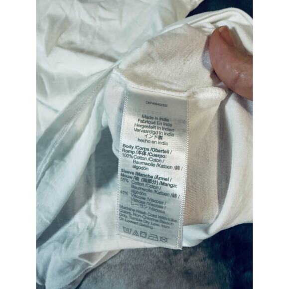 NWT Madewell Size Large Puff-Sleeve Drop-Shoulder Knit Top White Causal - Picture 7 of 9